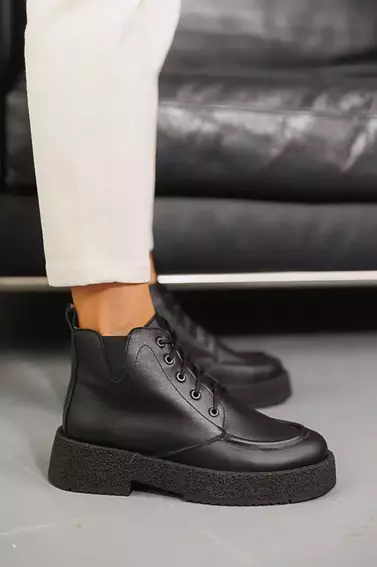 Женские ботинки кожаные зимние черные VlaMar 306 фото 4 — интернет-магазин Tapok