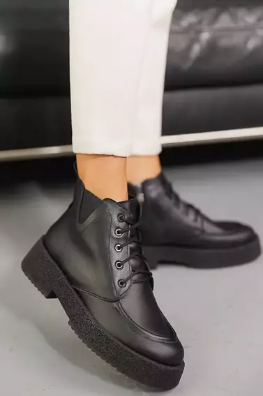 Женские ботинки кожаные зимние черные VlaMar 306 фото 5 — интернет-магазин Tapok