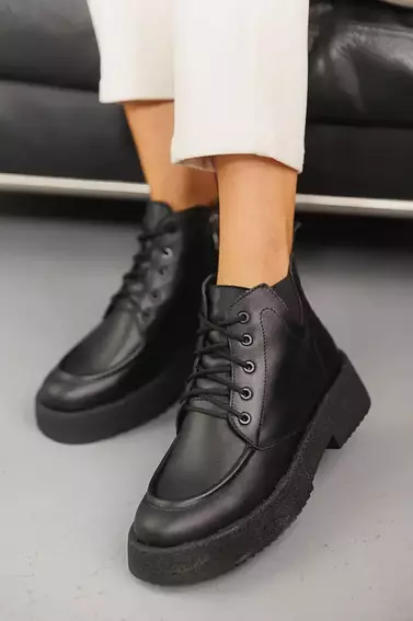 Женские ботинки кожаные зимние черные VlaMar 306 фото 8 — интернет-магазин Tapok