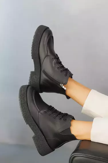 Женские ботинки кожаные зимние черные VlaMar 306 фото 9 — интернет-магазин Tapok