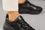 Женские кроссовки кожаные весенне-осенние черные Yuves 507 Фото 1