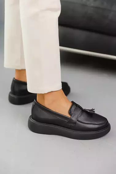 Жіночі туфлі шкіряні весняно-осінні чорні Mkrafvt 2017 фото 8 — інтернет-магазин Tapok