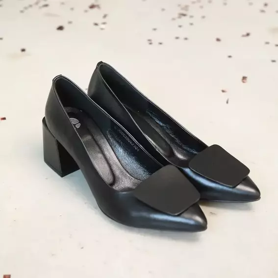 Туфли женские кожаные 586533 Черные фото 2 — интернет-магазин Tapok