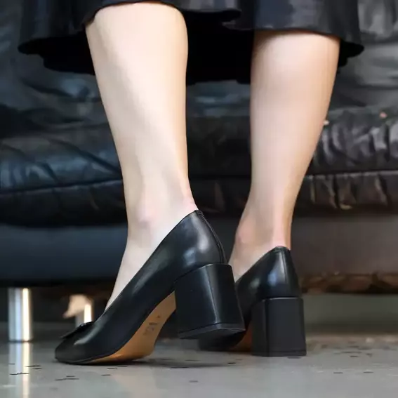 Туфли женские кожаные 586533 Черные фото 8 — интернет-магазин Tapok