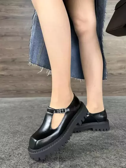 Туфли женские кожаные черные фото 1 — интернет-магазин Tapok