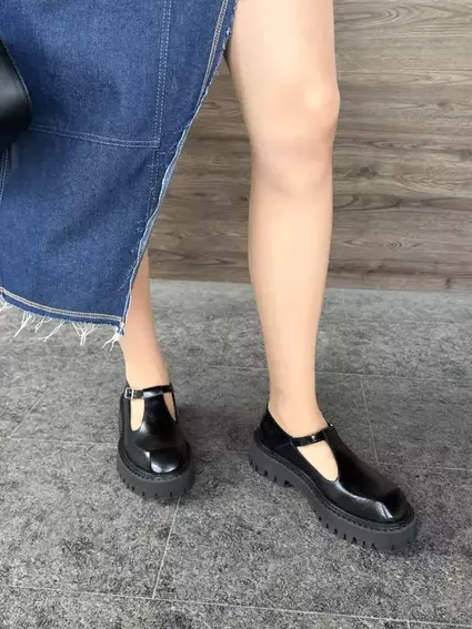 Туфли женские кожаные черные фото 2 — интернет-магазин Tapok