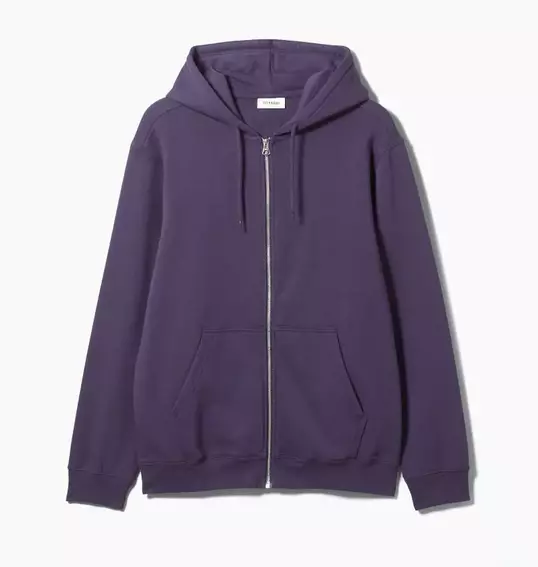 Толстовка H&amp;M Standard Midweight Zip Hoodie Violet 894617041 фото 1 — интернет-магазин Tapok