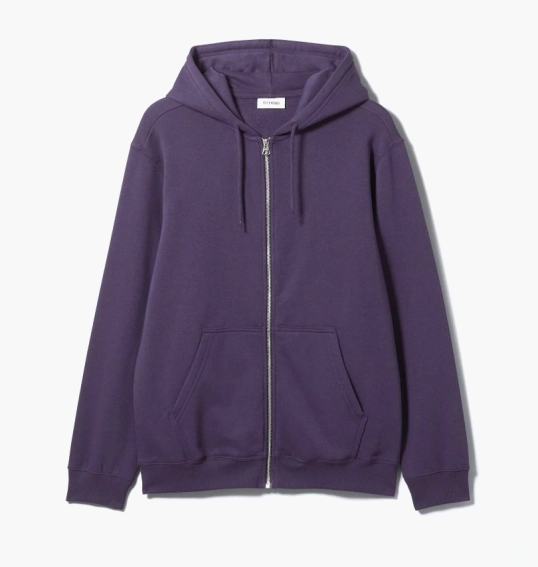 Толстовка H&amp;M Standard Midweight Zip Hoodie Violet 894617041 фото 3 — интернет-магазин Tapok
