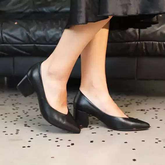 Туфли женские кожаные 586635 Черные фото 10 — интернет-магазин Tapok