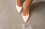 Туфлі жіночі шкіряні 586534 Світло-бежеві Фото 3