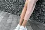 Кроссовки женские кожаные белого цвета Фото 3