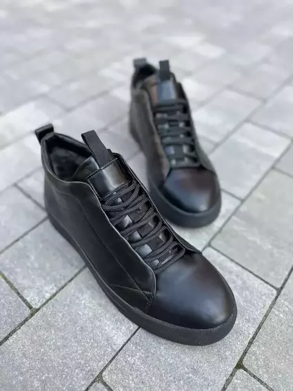 Ботинки мужские кожаные черные зимние фото 9 — интернет-магазин Tapok