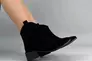 Ботинки казаки женские замшевые черного цвета на каблуке демисезонные Фото 5