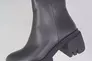 Ботинки женские кожаные черного цвета на каблуках демисезонные Фото 1
