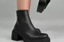 Ботинки женские кожаные черного цвета на каблуках демисезонные Фото 2