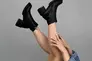 Ботинки женские кожаные черного цвета на каблуках демисезонные Фото 5