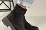 Ботинки женские замшевые черного цвета низкий ход демисезонные Фото 1