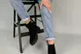Ботинки женские замшевые черного цвета низкий ход демисезонные Фото 5