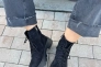 Ботинки женские замшевые черного цвета низкий ход демисезонные Фото 12