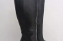 Сапоги женские кожаные черного цвета на каблуках демисезонные Фото 1