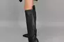 Сапоги женские кожаные черного цвета на каблуках демисезонные Фото 2