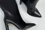 Сапоги женские кожаные черного цвета на каблуках демисезонные Фото 14