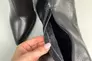 Сапоги женские кожаные черного цвета на каблуках демисезонные Фото 15