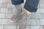 Ботинки женские замшевые цвета латте низкий ход демисезонные Фото 13