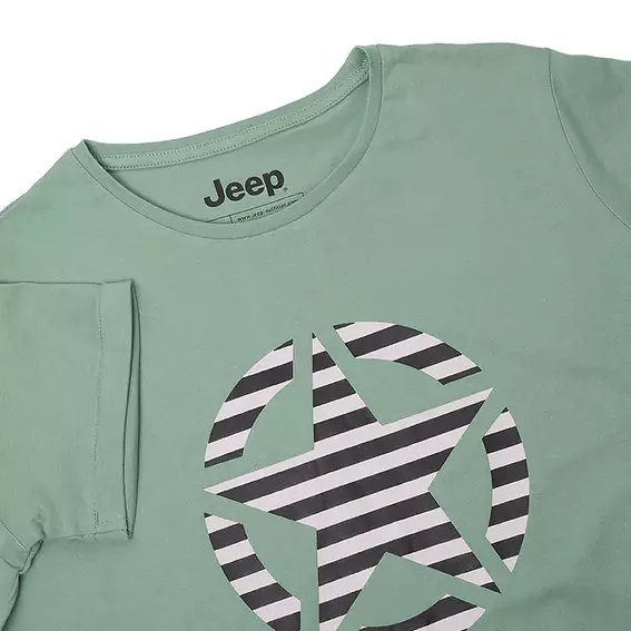 Футболка JEEP T-SHIRT OVERSIZE STAR Striped Print Turn O102613-E854 фото 3 — інтернет-магазин Tapok