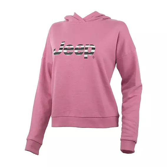 Толстовка JEEP HOODED CROPPED SWEATSHIRT Striped Print O102609-P490 фото 1 — интернет-магазин Tapok