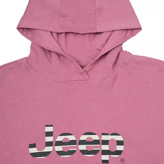 Толстовка JEEP HOODED CROPPED SWEATSHIRT Striped Print O102609-P490 фото 3 — интернет-магазин Tapok