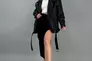 Кроссовки женские кожаные черные с вставками сетки Фото 3