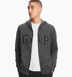Толстовка Gap Logo Zip Hoodie Grey 218871801