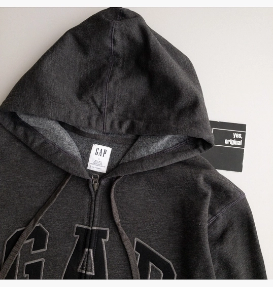 Толстовка чоловіча Gap Logo Zip Hoodie Grey 218871801 фото 36 — інтернет-магазин Tapok