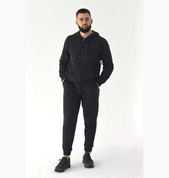 Толстовка чоловіча Gap Logo Zip Hoodie Grey 218871801 фото 37 — інтернет-магазин Tapok