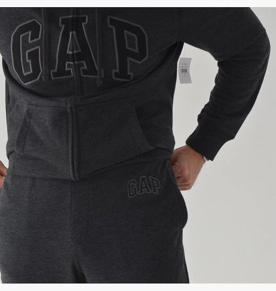 Толстовка чоловіча Gap Logo Zip Hoodie Grey 218871801 фото 38 — інтернет-магазин Tapok