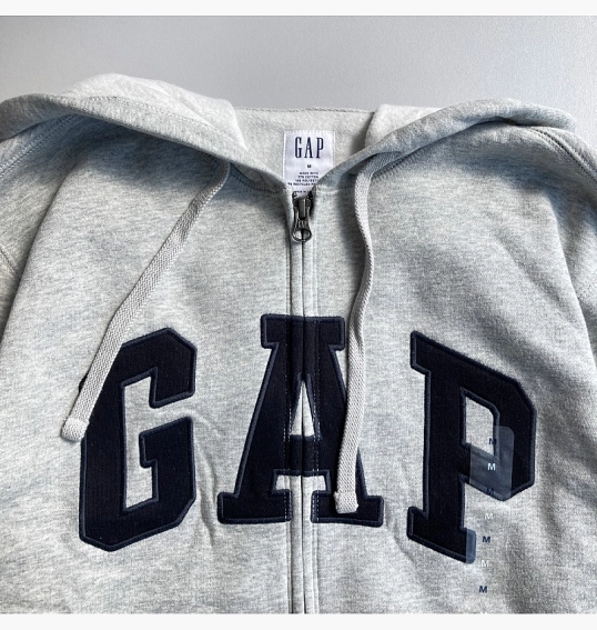 Толстовка чоловіча Gap Logo Zip Hoodie Grey 218871731 фото 38 — інтернет-магазин Tapok