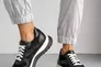 Женские кроссовки кожаные весенне-осенние черные Yuves 303 Фото 10