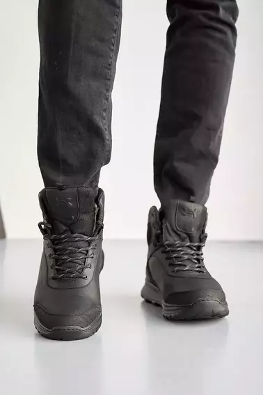 Чоловічі кросівки шкіряні зимові чорні Splinter Б 1320/1 фото 2 — інтернет-магазин Tapok