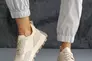 Жіночі кросівки шкіряні весняно-осінні молочні Yuves 605 Фото 9