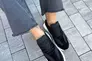 Кроссовки женские замшевые черные с вставками плащевки Фото 14