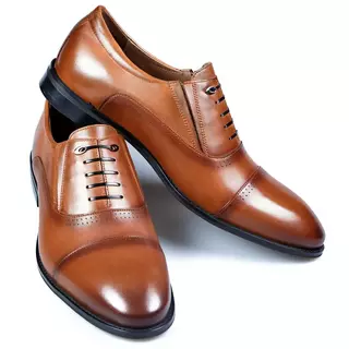 Мужские туфли оксфорды &quot;Бартон&quot; TANNER Светло-коричневые