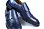 Чоловічі туфлі монки "Манчестер" TANNER Сині Фото 1
