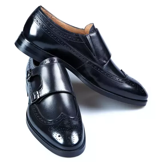 Мужские туфли монки &quot;Брюгге&quot; TANNER Черные фото 1 — интернет-магазин Tapok