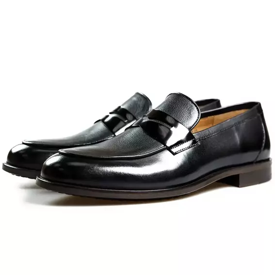 Мужские туфли лоферы &quot;Рокки&quot; TANNER Черные фото 1 — интернет-магазин Tapok