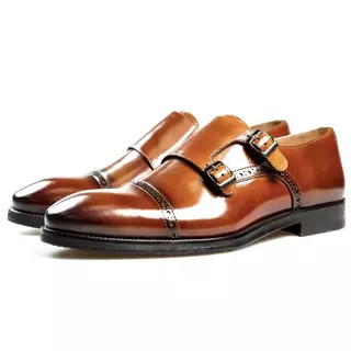 Чоловічі туфлі монки "Сандерленд" TANNER Світло-коричневі