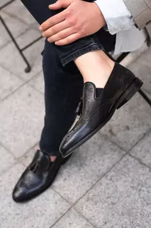 Мужские туфли лоферы &quot;Линкольн&quot; TANNER Черные