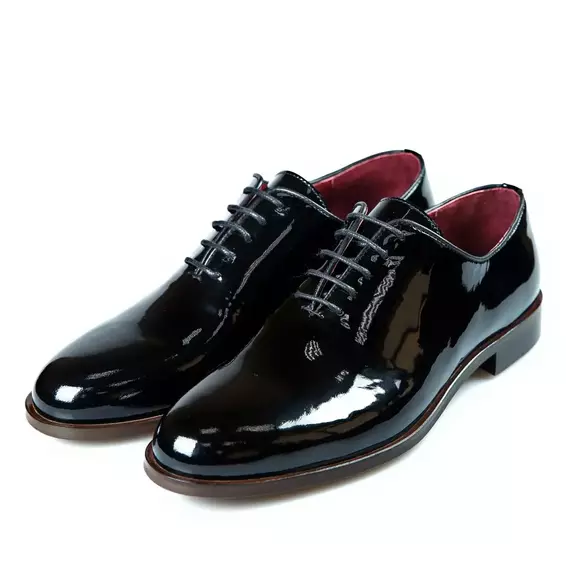 Чоловічі туфлі оксфорди "ДУГЛАС" TANNER Black Gloss фото 1 — інтернет-магазин Tapok