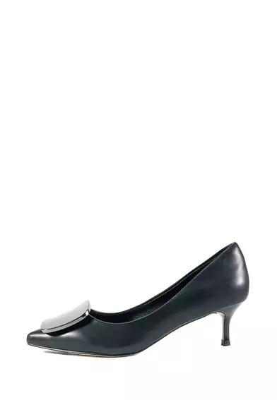 Туфли женские Fabio Monelli D563-1G черная кожа фото 1 — интернет-магазин Tapok