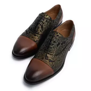 Мужские туфли ОКСФОРДЫ &quot;ПАБЛО&quot; Tanner Темно-коричневый с серебряным